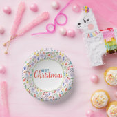 Pattern Retro Christmas Lights ペーパーボウル (パーティー)
