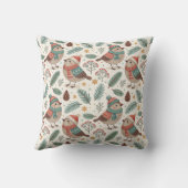 Pattern Scandinavian Holiday Birds クッション (裏面)