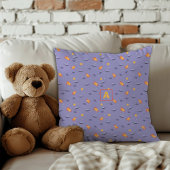 Pattern space lavender orange lavender クッション