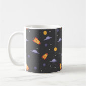 Pattern space ufo orange gray コーヒーマグカップ (左)