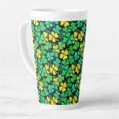 Pattern St. Patrick's Day Clovers カフェラテマグ (左アングル)