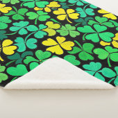 Pattern St. Patrick's Day Clovers シェルパブランケット (3/4)
