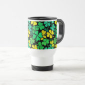 Pattern St. Patrick's Day Clovers トラベルマグ (正面右)