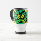 Pattern St. Patrick's Day Clovers トラベルマグ (正面左)