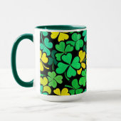 Pattern St. Patrick's Day Clovers マグカップ (左)