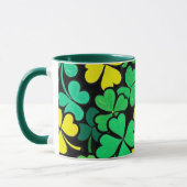 Pattern St. Patrick's Day Clovers マグカップ (左)