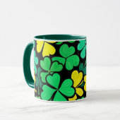 Pattern St. Patrick's Day Clovers マグカップ (正面左)