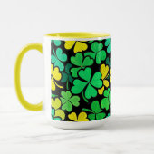 Pattern St. Patrick's Day Clovers マグカップ (左)
