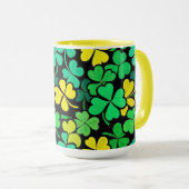 Pattern St. Patrick's Day Clovers マグカップ (正面右)