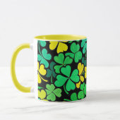 Pattern St. Patrick's Day Clovers マグカップ (左)