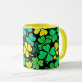 Pattern St. Patrick's Day Clovers マグカップ (正面右)