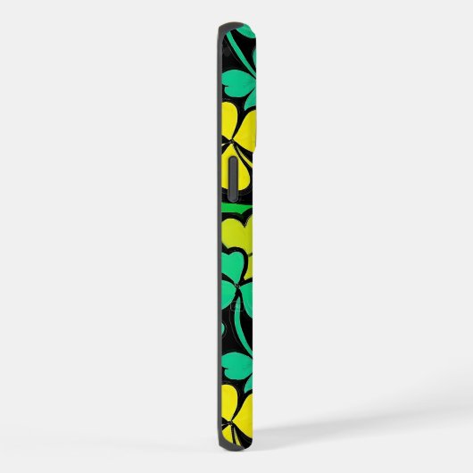 Pattern St. Patrick's Day Clowers  iPhoneケース (右側面)