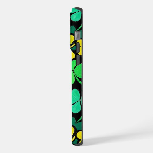 Pattern St. Patrick's Day Clowers  iPhoneケース (左側面)