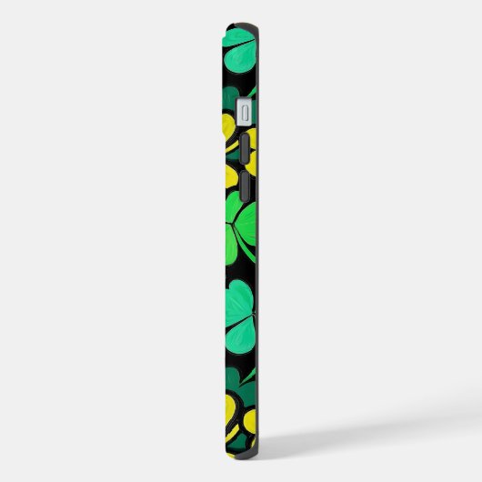Pattern St. Patrick's Day Clowers  iPhoneケース (左側面)