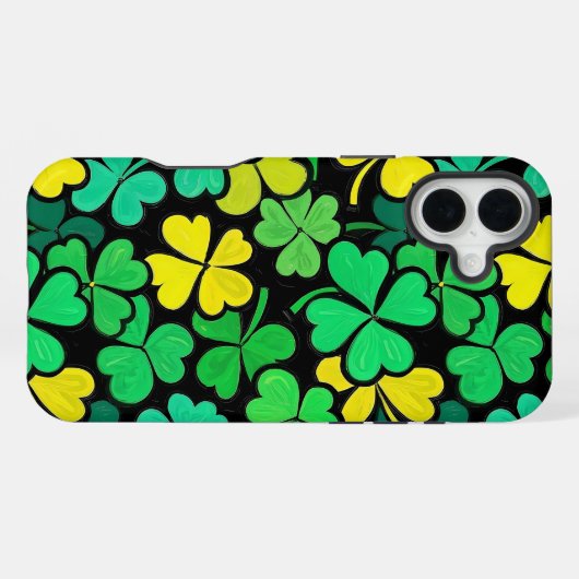 Pattern St. Patrick's Day Clowers  iPhoneケース (裏面横)