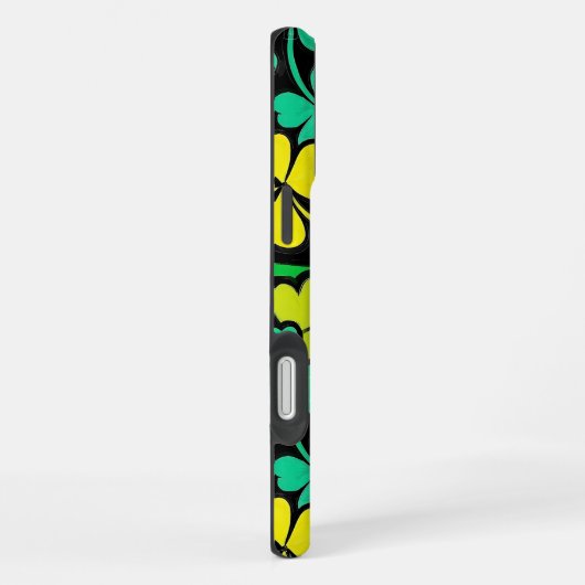 Pattern St. Patrick's Day Clowers  iPhoneケース (右側面)