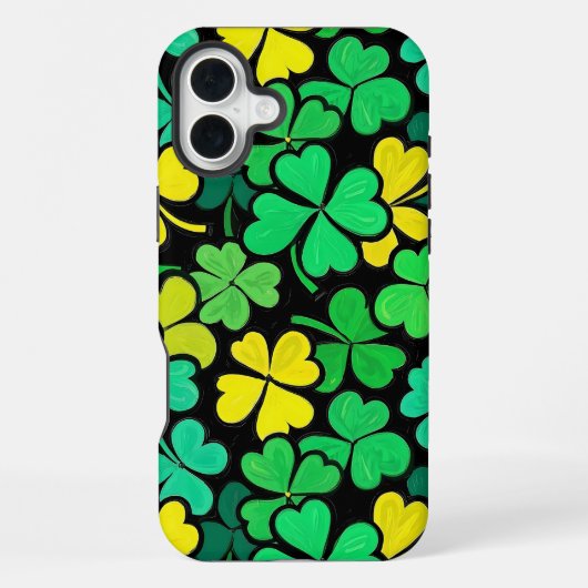 Pattern St. Patrick's Day Clowers  iPhoneケース (裏面)