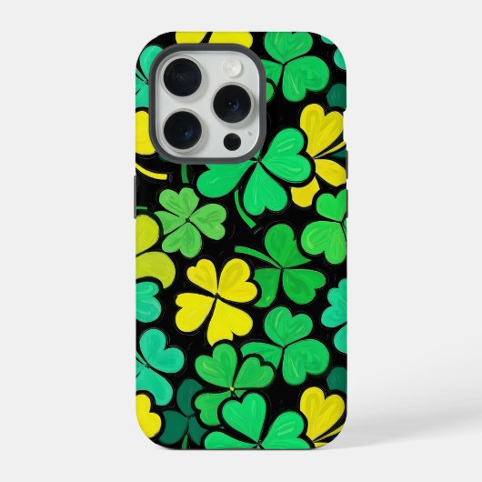 Pattern St. Patrick's Day Clowers  iPhoneケース (裏面)