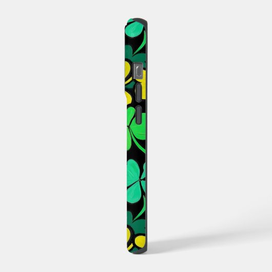 Pattern St. Patrick's Day Clowers  iPhoneケース (左側面)