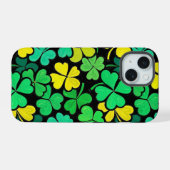 Pattern St. Patrick's Day Clowers  iPhone 15ケース (裏面横)