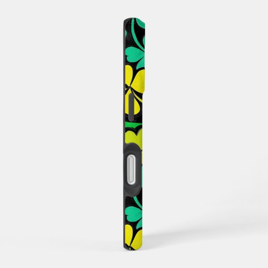 Pattern St. Patrick's Day Clowers  iPhone 16ケース (右側面)