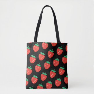 pattern strawberries トートバッグ