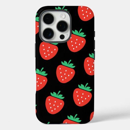 pattern strawberries Case-Mate iPhoneケース (裏面)