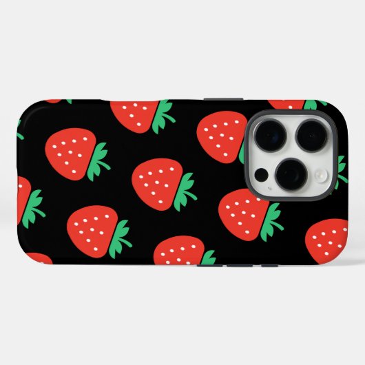 pattern strawberries Case-Mate iPhoneケース (裏面 (横))