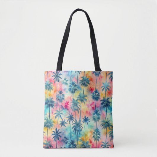 Pattern Tie Dye Palms トートバッグ (正面)