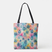 Pattern Tie Dye Palms トートバッグ (裏面)