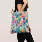 Pattern Tie Dye Palms トートバッグ (クローズアップ)