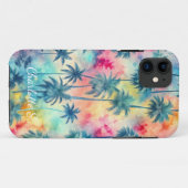 Pattern Tie Dye Palms Custon Case-Mate iPhoneケース (裏面(横))