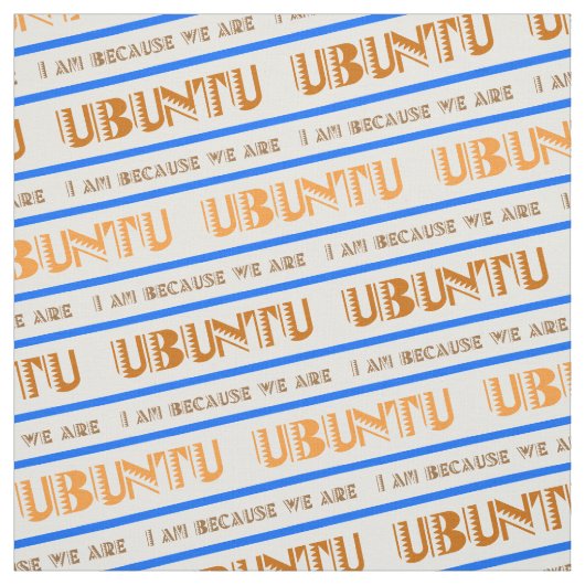 Pattern UBUNTU、私はスワヒリにいる ファブリック (見本)