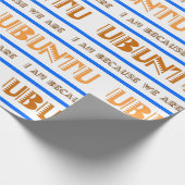 Pattern UBUNTU、私はスワヒリにいる ラッピングペーパー (角)
