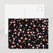 Pattern Valentineの2023年の背景(ハート) シーズンポストカード (正面/裏面)