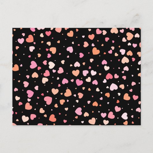 Pattern Valentineの2023年の背景(ハート) シーズンポストカード (正面)