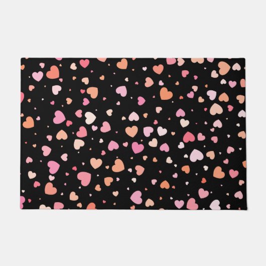 Pattern Valentineの2023年の背景(ハート) ドアマット (正面)
