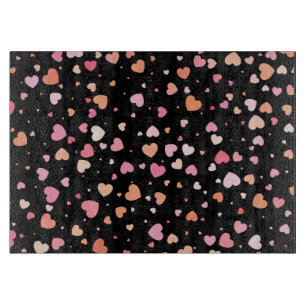 Pattern Valentineの2024背景(ハート付き) カッティングボード