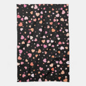 Pattern Valentineの2024背景(ハート付き) キッチンタオル (縦)