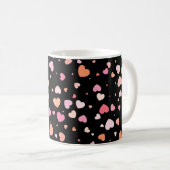 Pattern Valentineの2024背景(ハート付き) コーヒーマグカップ (正面右)
