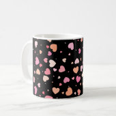 Pattern Valentineの2024背景(ハート付き) コーヒーマグカップ (正面左)