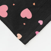 Pattern Valentineの2024背景(ハート付き) フリースブランケット (角)