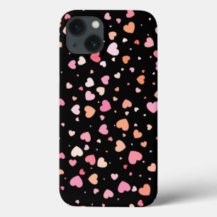 Pattern Valentineの2024背景(ハート付き) iPhone 13ケース