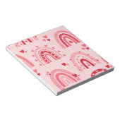 Pattern Valentine 2023背景とハート愛 ノートパッド (アングル)