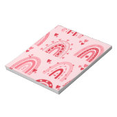 Pattern Valentine 2023背景とハート愛 ノートパッド (回転)