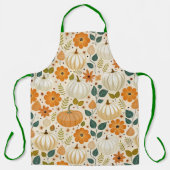 Pattern Vintage Pumpkin Groovy エプロン (正面)