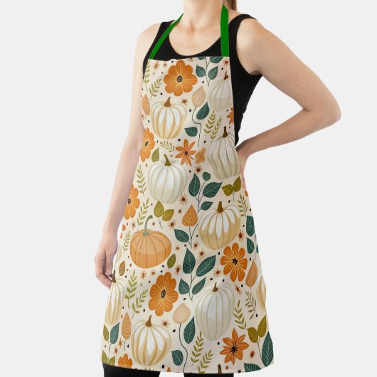 Pattern Vintage Pumpkin Groovy エプロン (インサイチュ)