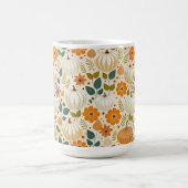 Pattern Vintage pumpkin Groovy コーヒーマグカップ (中央)