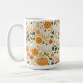 Pattern Vintage pumpkin Groovy コーヒーマグカップ (左)