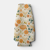 Pattern Vintage pumpkin Groovy ボトルクーラー (正面)